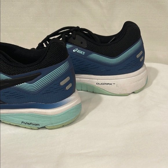 Asics Blue and Black Athletic Shoes with Breathable Mesh - Picture 6 of 11